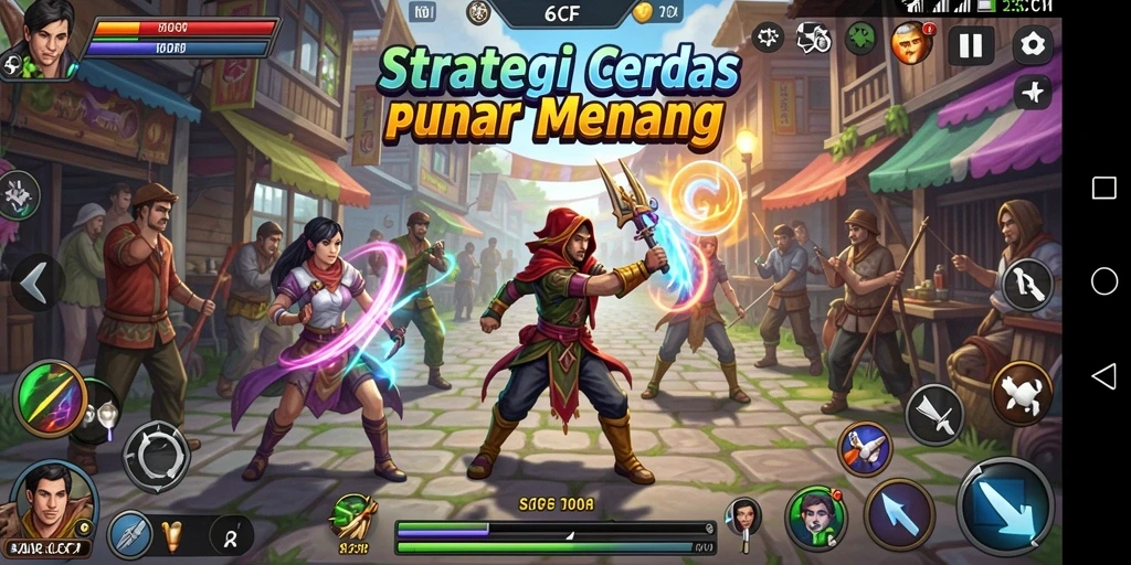 Tampilan gameplay strategis dan menegangkan di 6CF