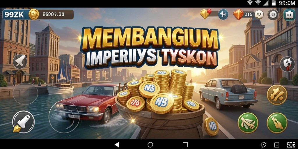 Tangkapan layar menunjukkan gameplay mendalam dari game Tycoon 99ZK.