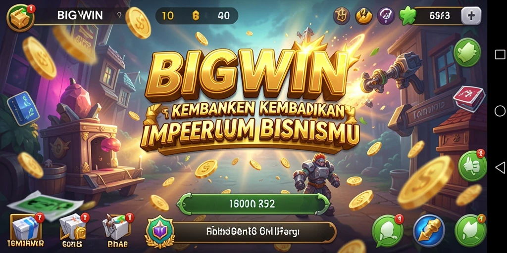 Screenshot gameplay BIGWIN yang menampilkan kompleksitas manajemen bisnis.