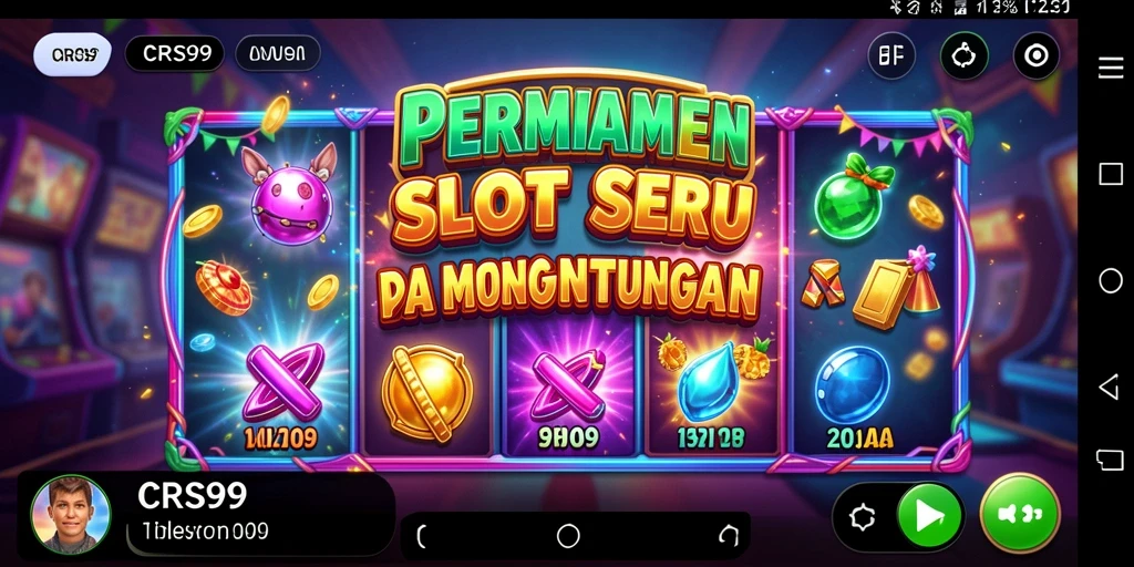Screenshot menunjukkan gameplay menegangkan dan berwarna dari CRS99.