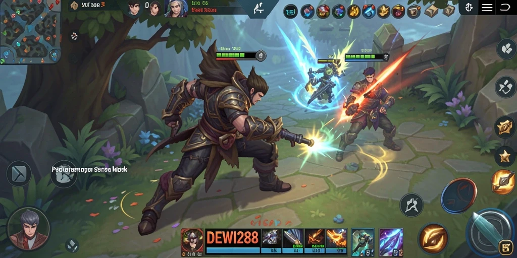 Tampilan menarik dari gameplay seru DEWI288 saat pertempuran berlangsung.