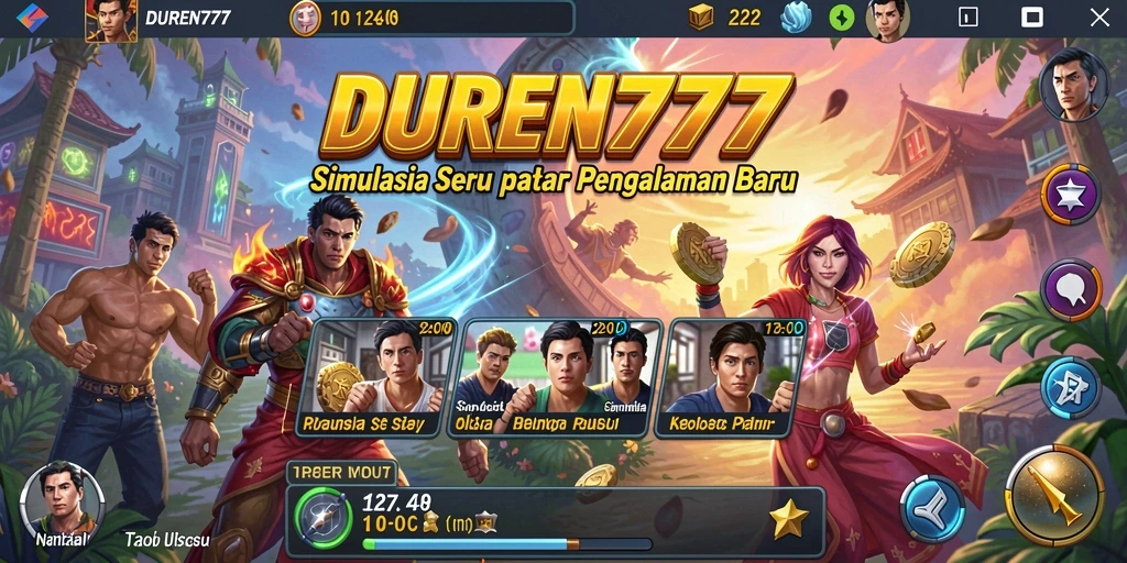 Tampilan gameplay seru dari DUREN777 dengan fitur simulasi yang interaktif.