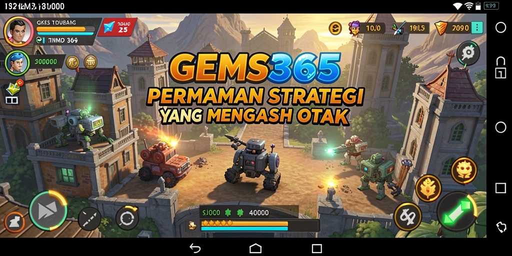 Tampilan gameplay seru di GEMS365 dengan strategi yang mendebarkan.