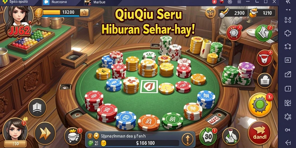 Screenshot utama JJ62 menampilkan gameplay QiuQiu yang seru dan menegangkan.