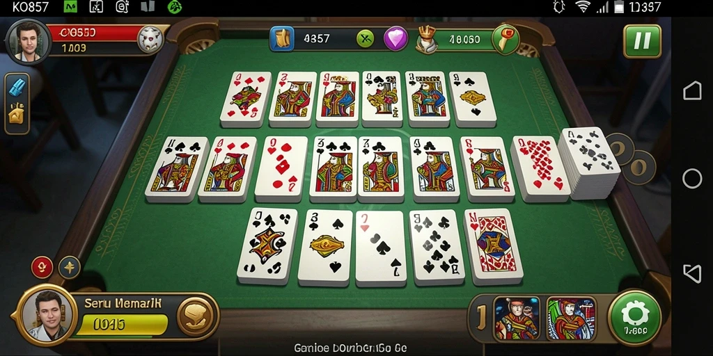 Tampilan gameplay Domino yang seru dan interaktif.