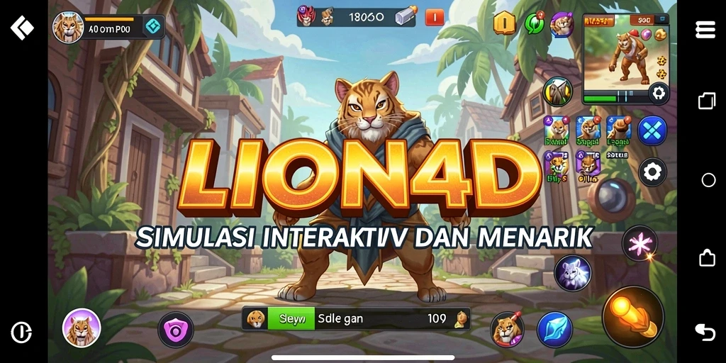 Gameplay LION4D dengan grafik dan interaksi menarik.