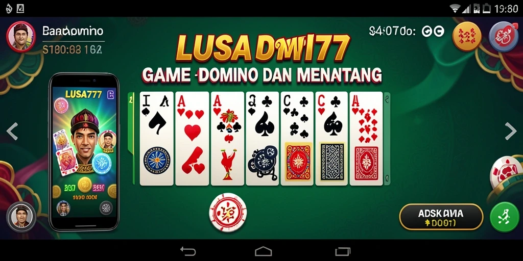 Tampilan seru gameplay Domino di LUSA777.