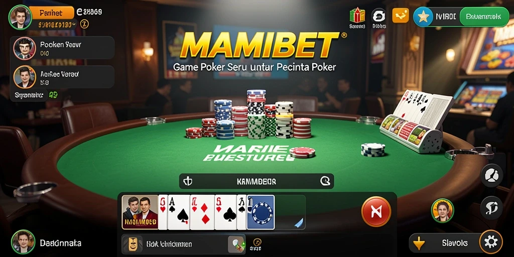 Screenshot MAMIBET menampilkan gameplay poker yang menarik.