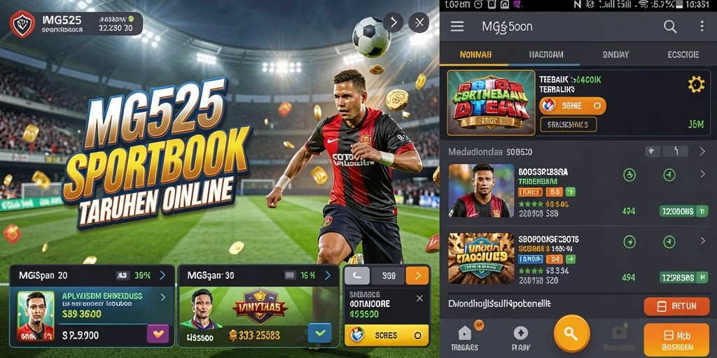 Tampilan gameplay interaktif dari aplikasi sportsbook MG525.