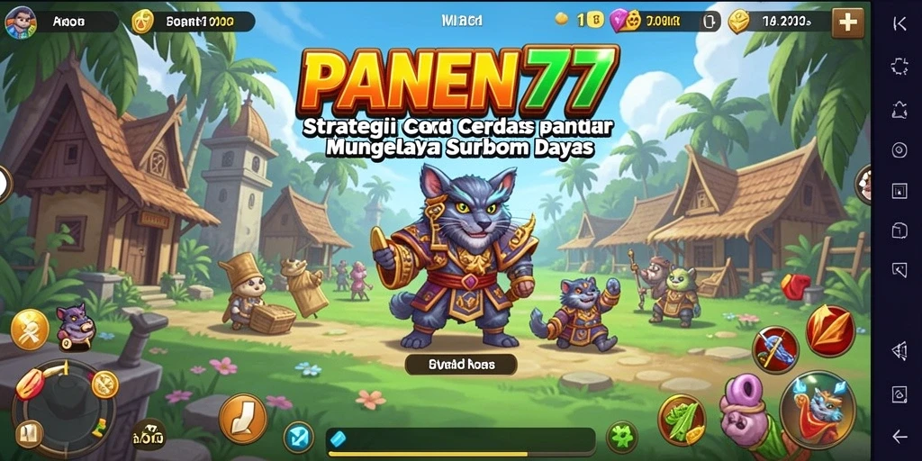 Screenshot gameplay PANEN77 menunjukkan aksi strategis yang mendebarkan.