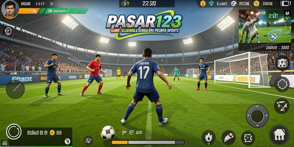 Tampilan gameplay PASAR123 dengan aksi seru olahraga.