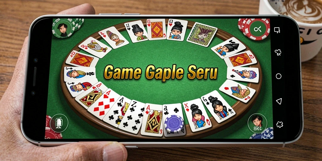 Tampilan gameplay RK55 yang seru saat bermain Gaple.