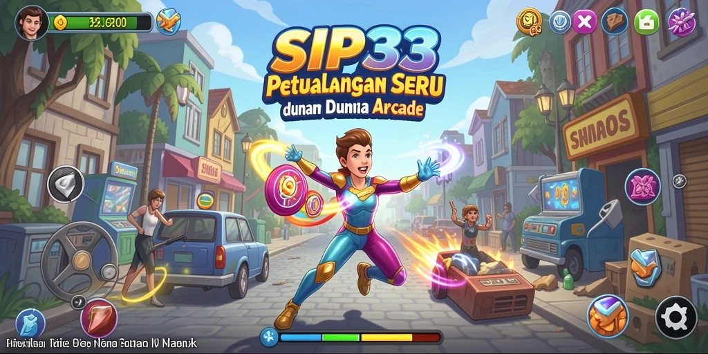 Screenshot menunjukkan gameplay seru dan warna-warni dari SIP33.