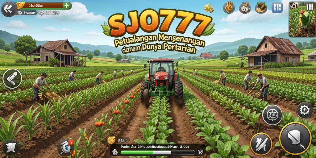 Screenshot SJO777 menunjukkan gameplay menyerukan dalam pertanian yang interaktif.