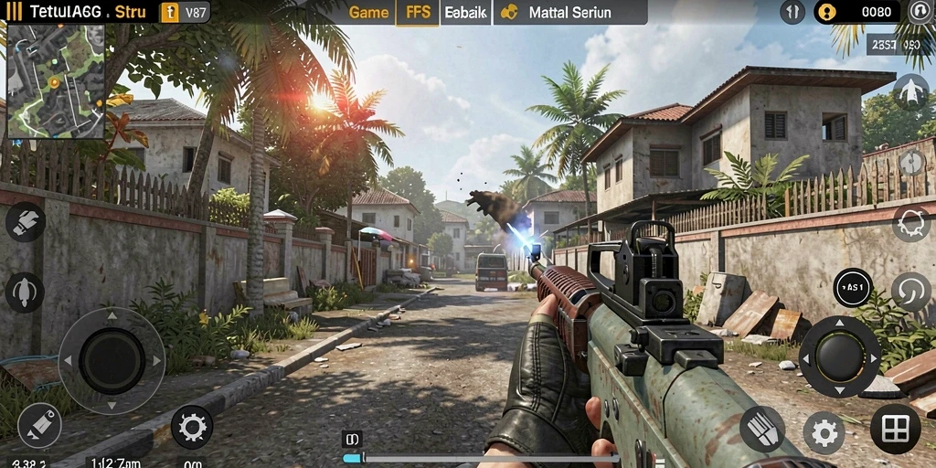 Gameplay V87 yang intens dan seru dalam setiap pertempuran.