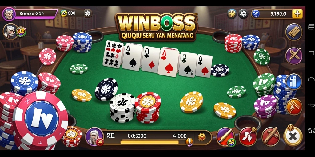 Screenshot gameplay QiuQiu WINBOSS yang mendebarkan.